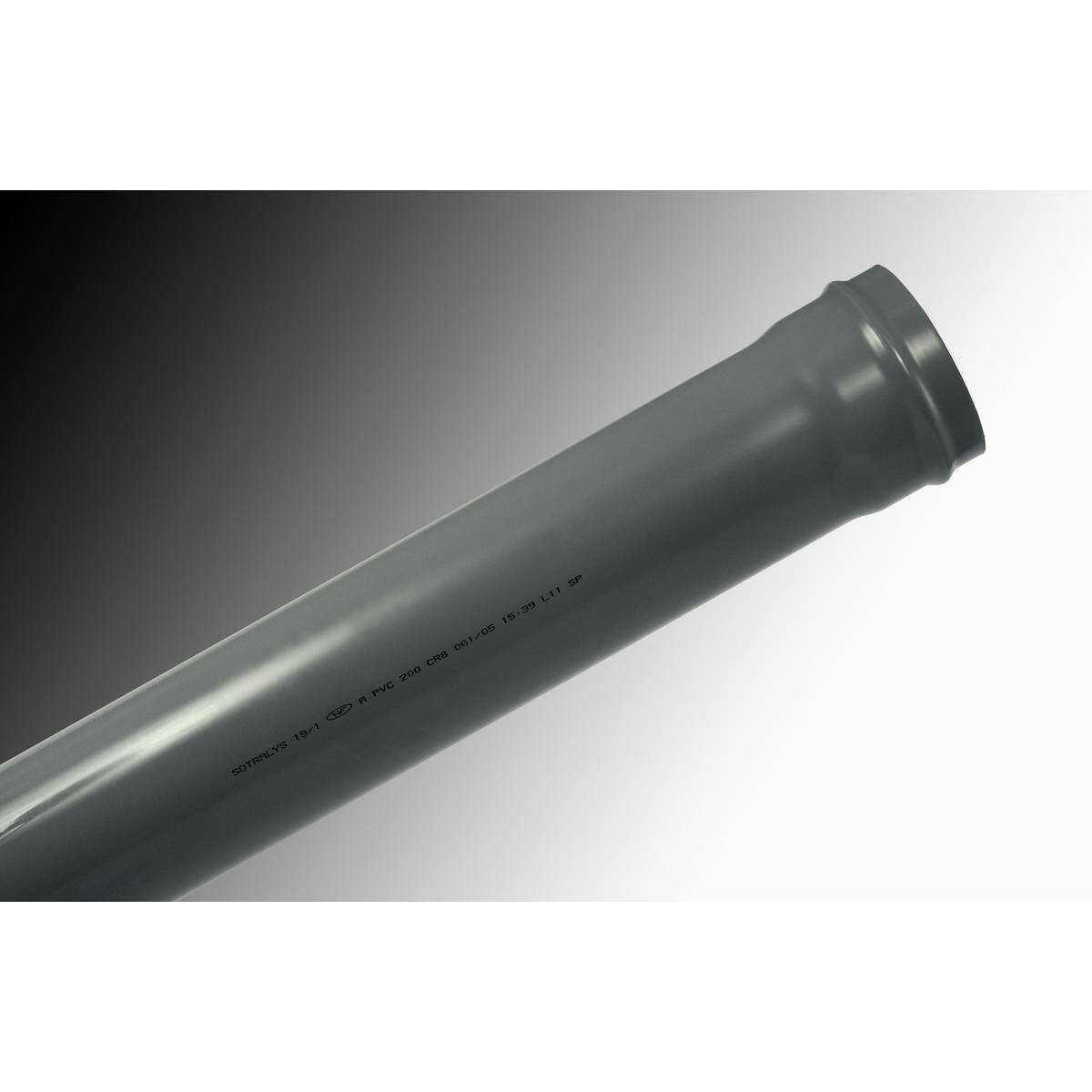 TUBE TUYAU PVC ASSAINISSEMENT PAROI STRUCTUREE LISSE CR16/SN16 D500 (3M) - NF