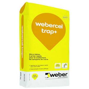 Micro-béton Weber à prise rapide pour le scellement de tampons de voirie Webercel trap+ sac de 25kg