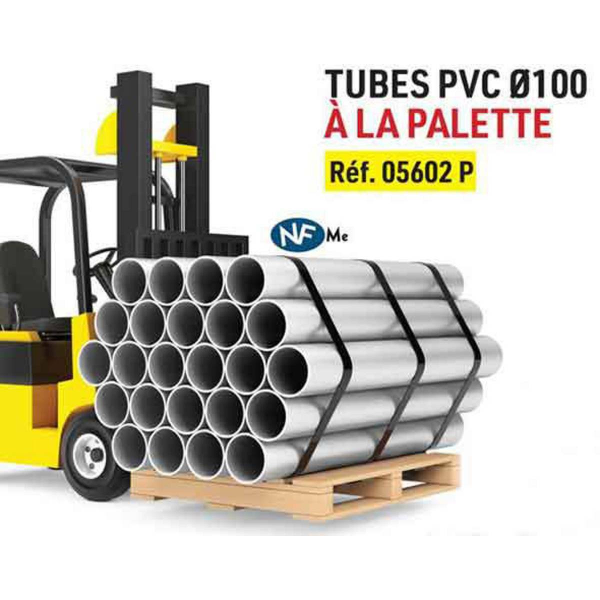 Palette de tubes PVC NF ME D100